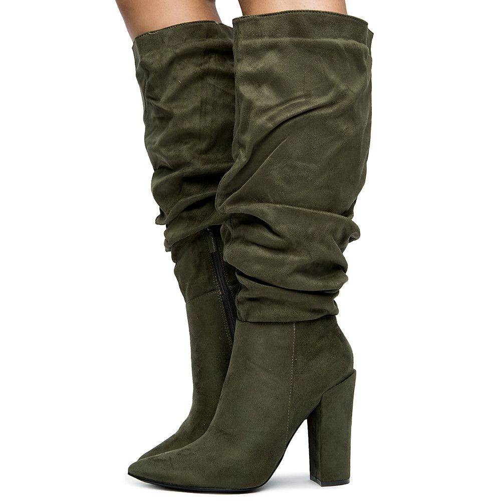 high heel boots short