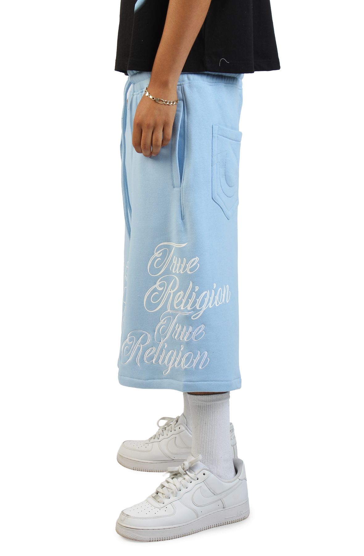 TRUE RELIGION Script Fleece Short 110337-4258 - Shiekh