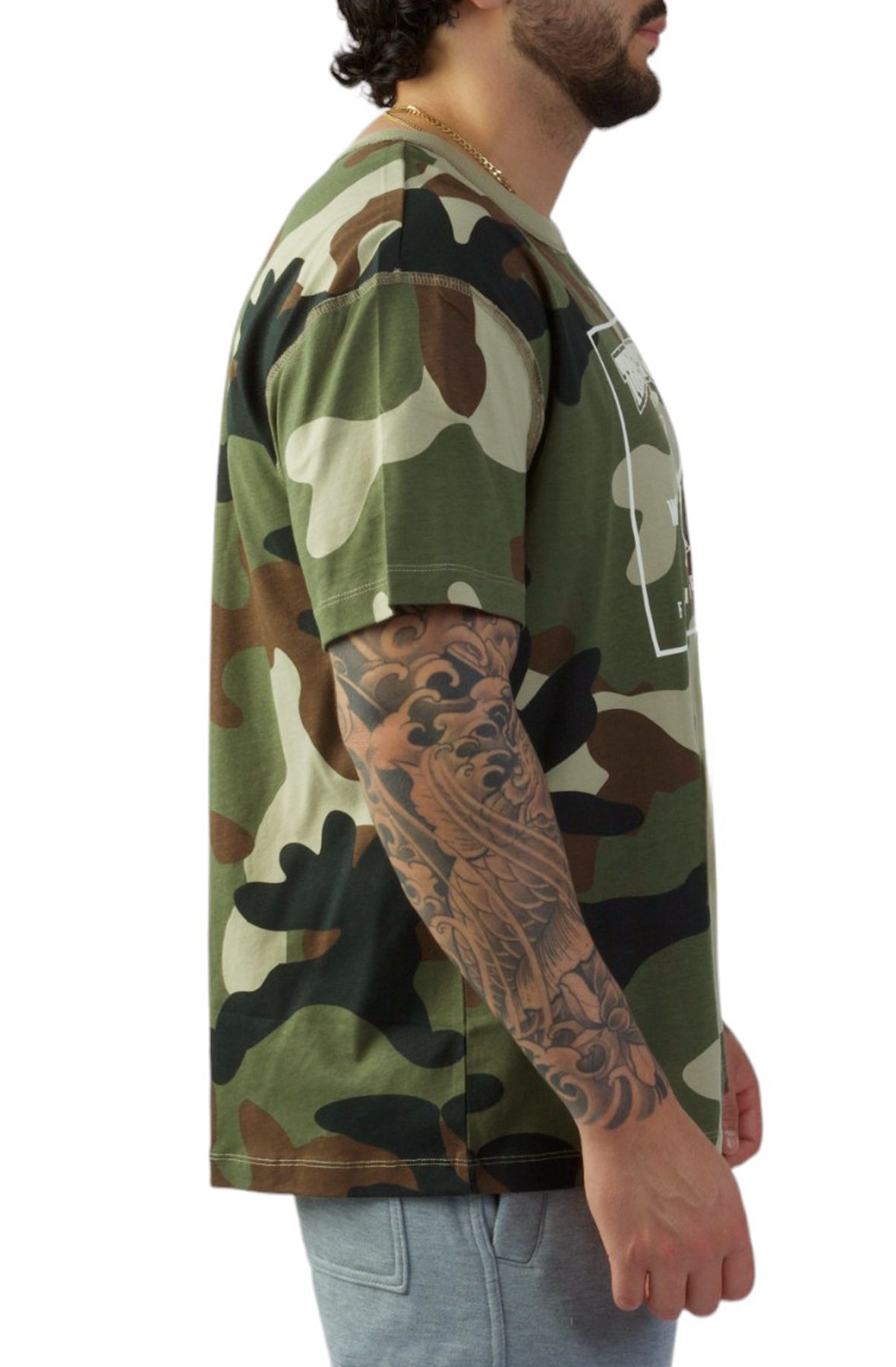 【TRUE RELIGION】★シャツ★ BUDDHA CAMO SHIRT True Religion Buddha Camo White Gray LTD ED Shirt NWT $70.00