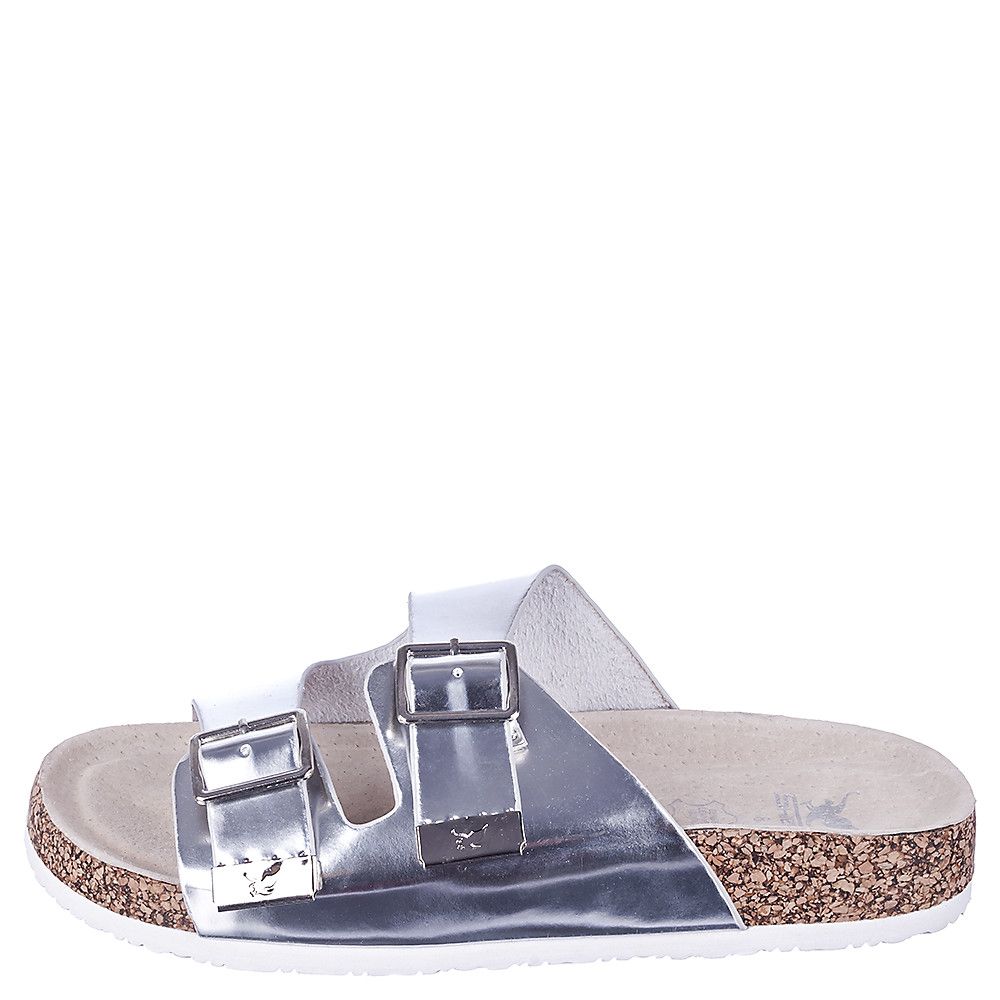 flat silver sandals wide width