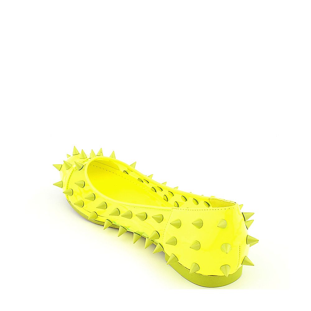 SHIEKH 030 Spiked Casual Flat Shoe 030/YLW PVC - Shiekh
