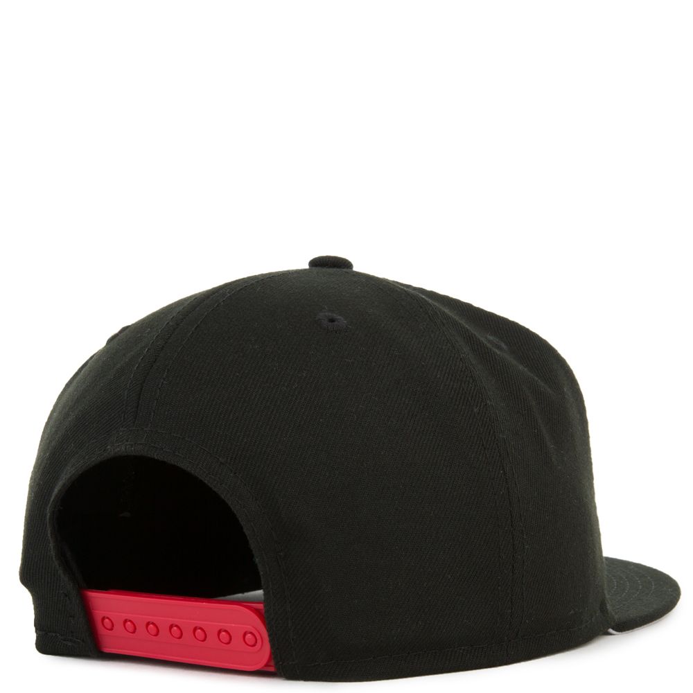 red and black raiders hat