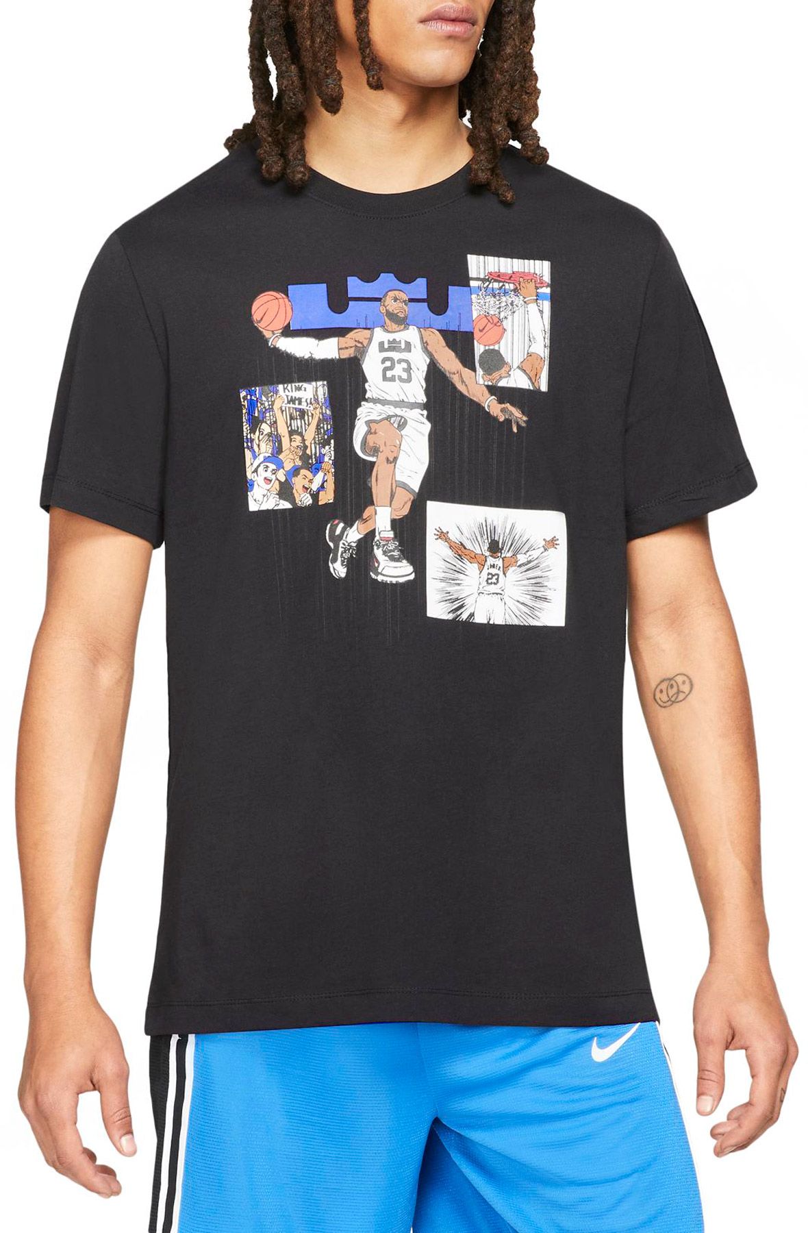 Nike Men's LeBron Logo Basketball T-Shirt, Medium, Black