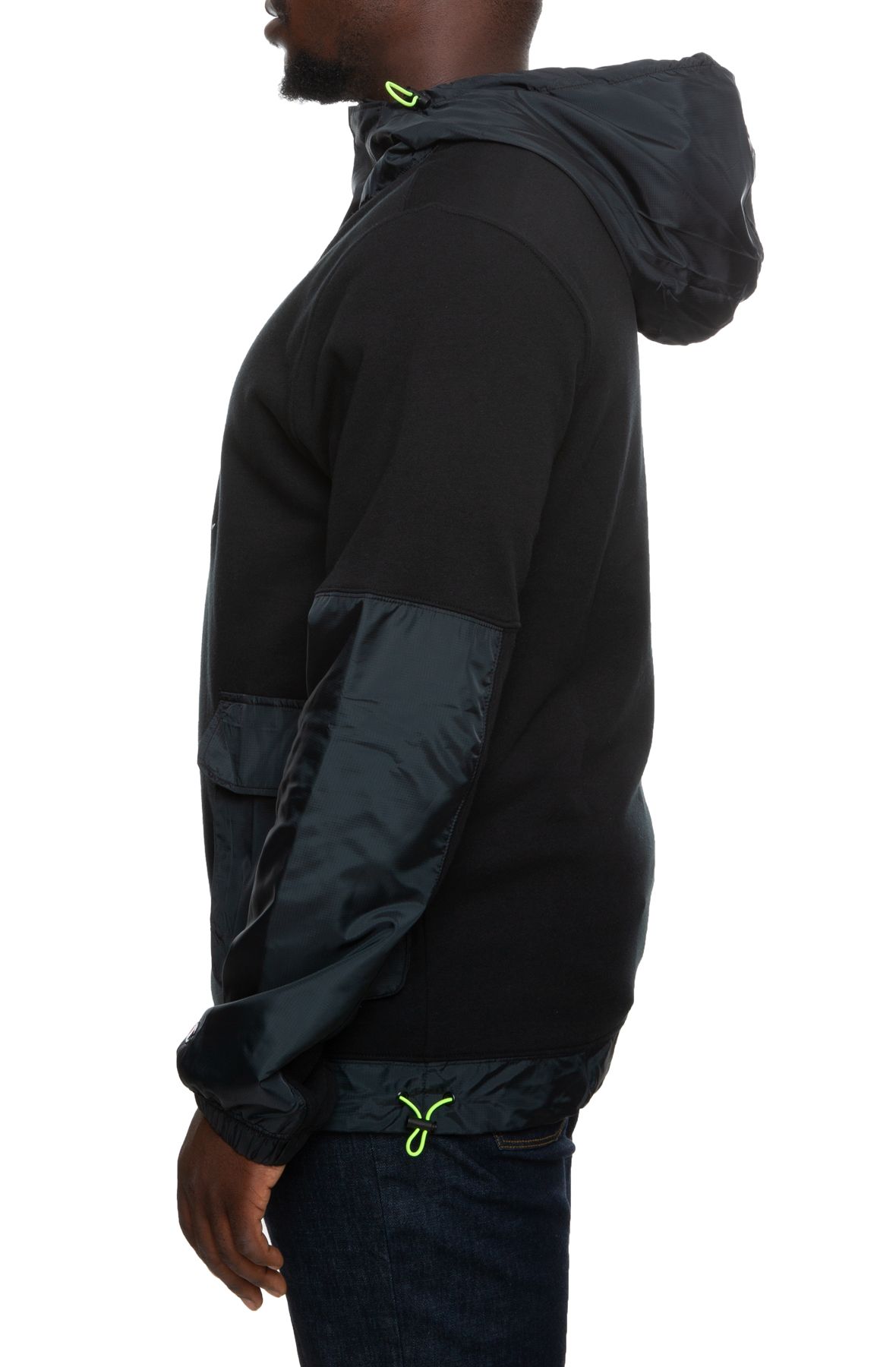 black hoodie reflective