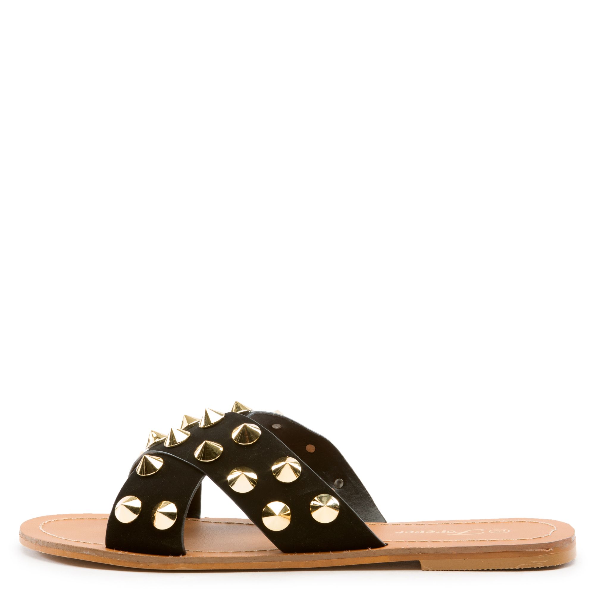 魅力的な価格 FOREVER LINK INTERNATIONAL Dorit-68 Studded Flat Sandals その他