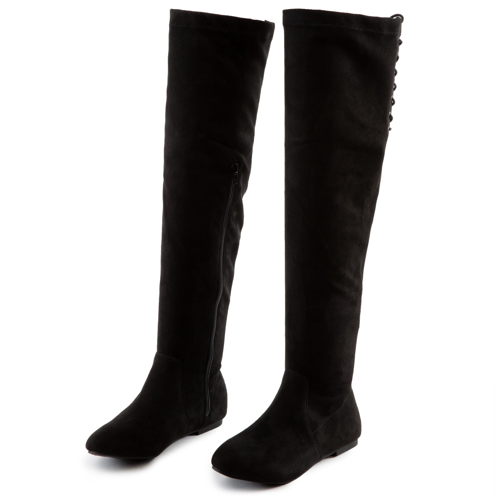 TWIN TIGER FOOTWEAR Vickie-40 Over The Knee Boots VICKIE-40OK-BLK - Shiekh