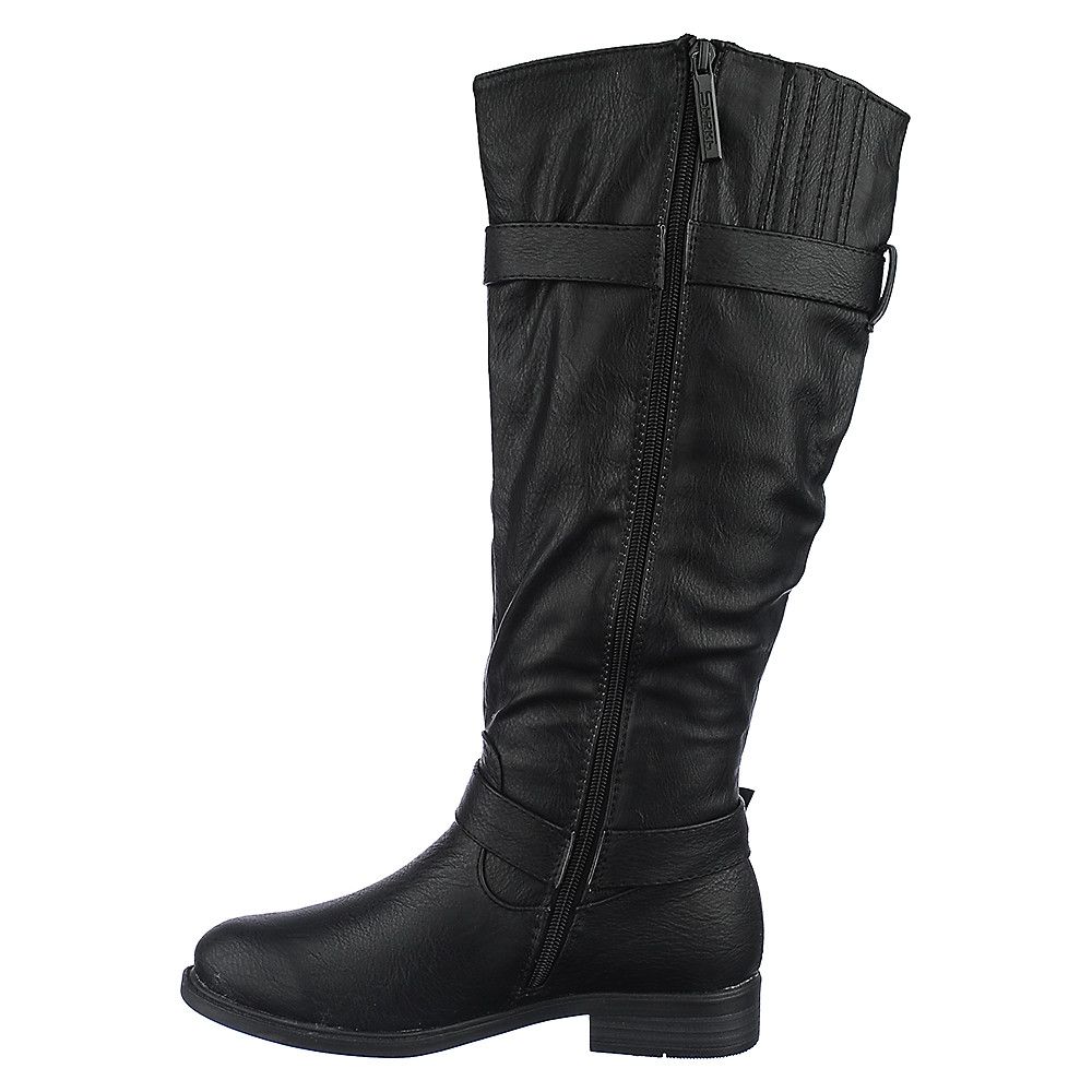 SHIEKH Women's Knee-High Leather Boot Pita 18 PITA-18/BLACK - Shiekh