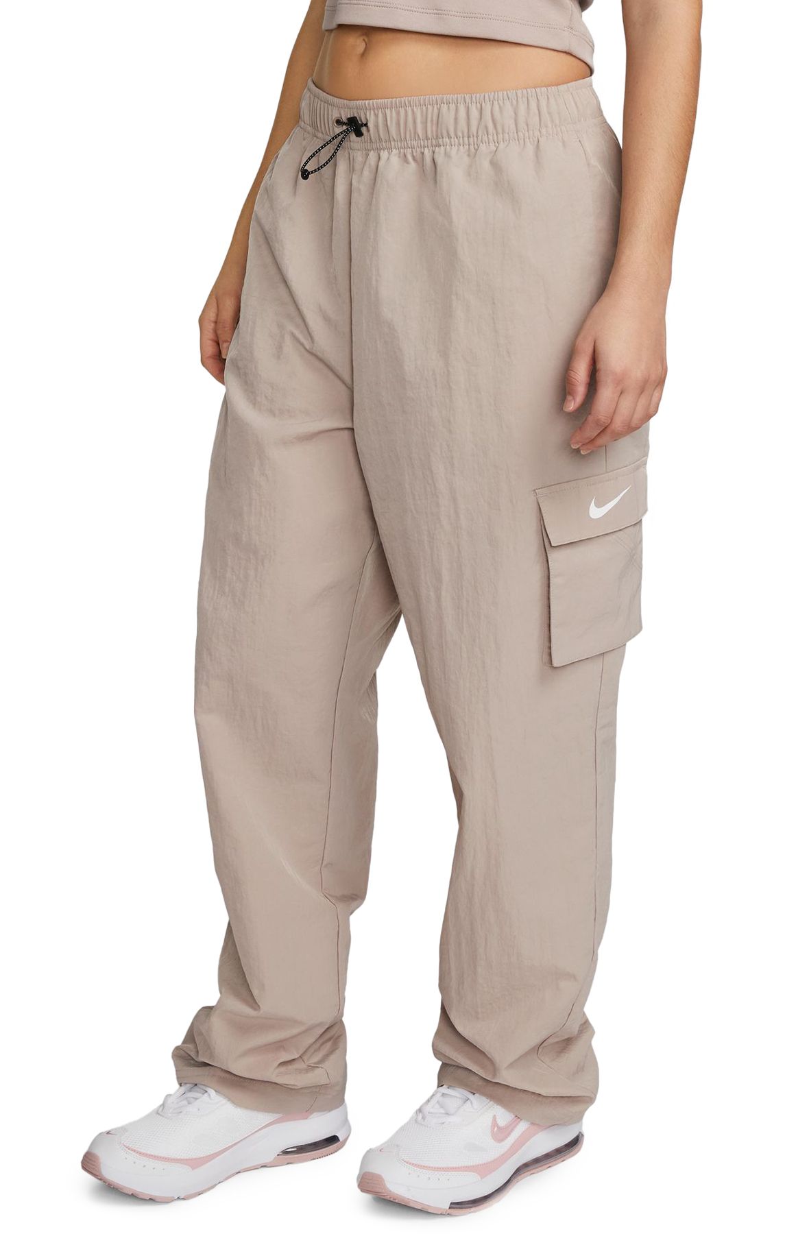 NEW Nike Essential Womens XL Woven Loose High Rise Curve Pants Shearling  Pockets