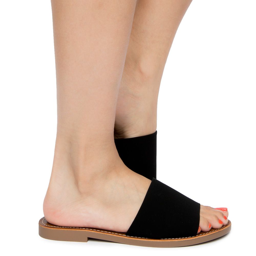 FORTUNE DYNAMICS FD EQUAL-S ONE WIDE BAND SANDALS FD EQUAL-S-BLK - Shiekh
