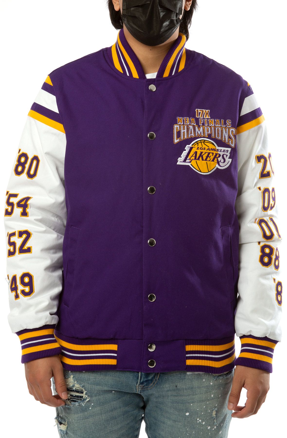 lakers championship jacket white