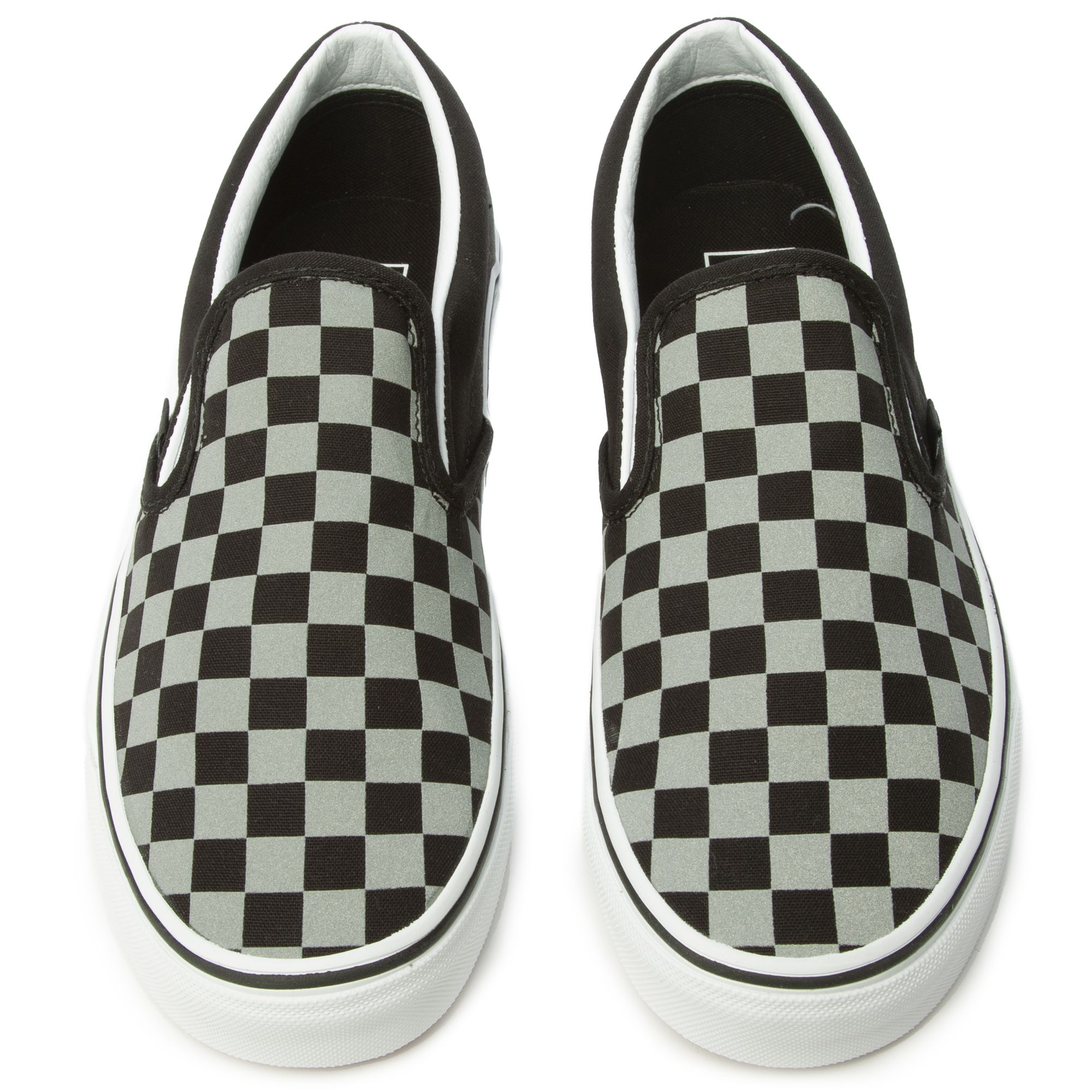 Reflective LV Checkered Slip-On Vans
