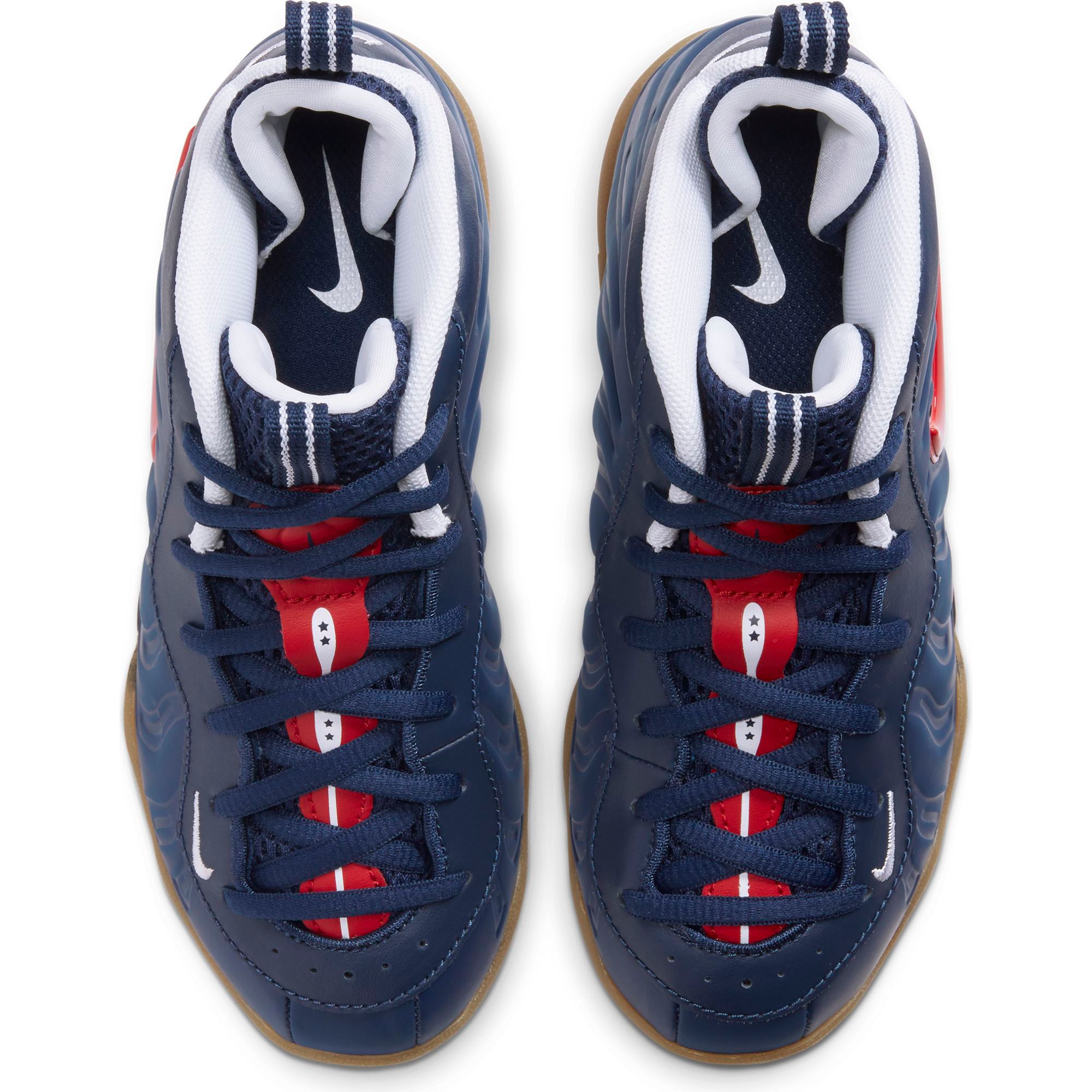 Nike Foamposite Pro Little Kids Blue Red White Sneakers 843755-405 shops Kids 12c