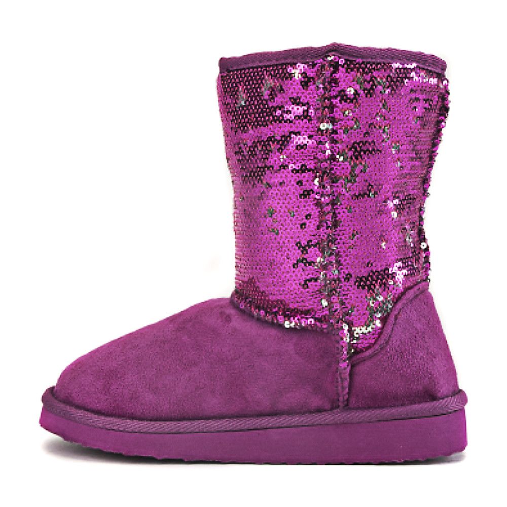 SODA Kids Sequin Flat Boot Bling-IIS FD BLING-IIS/MGT SEQ - Shiekh