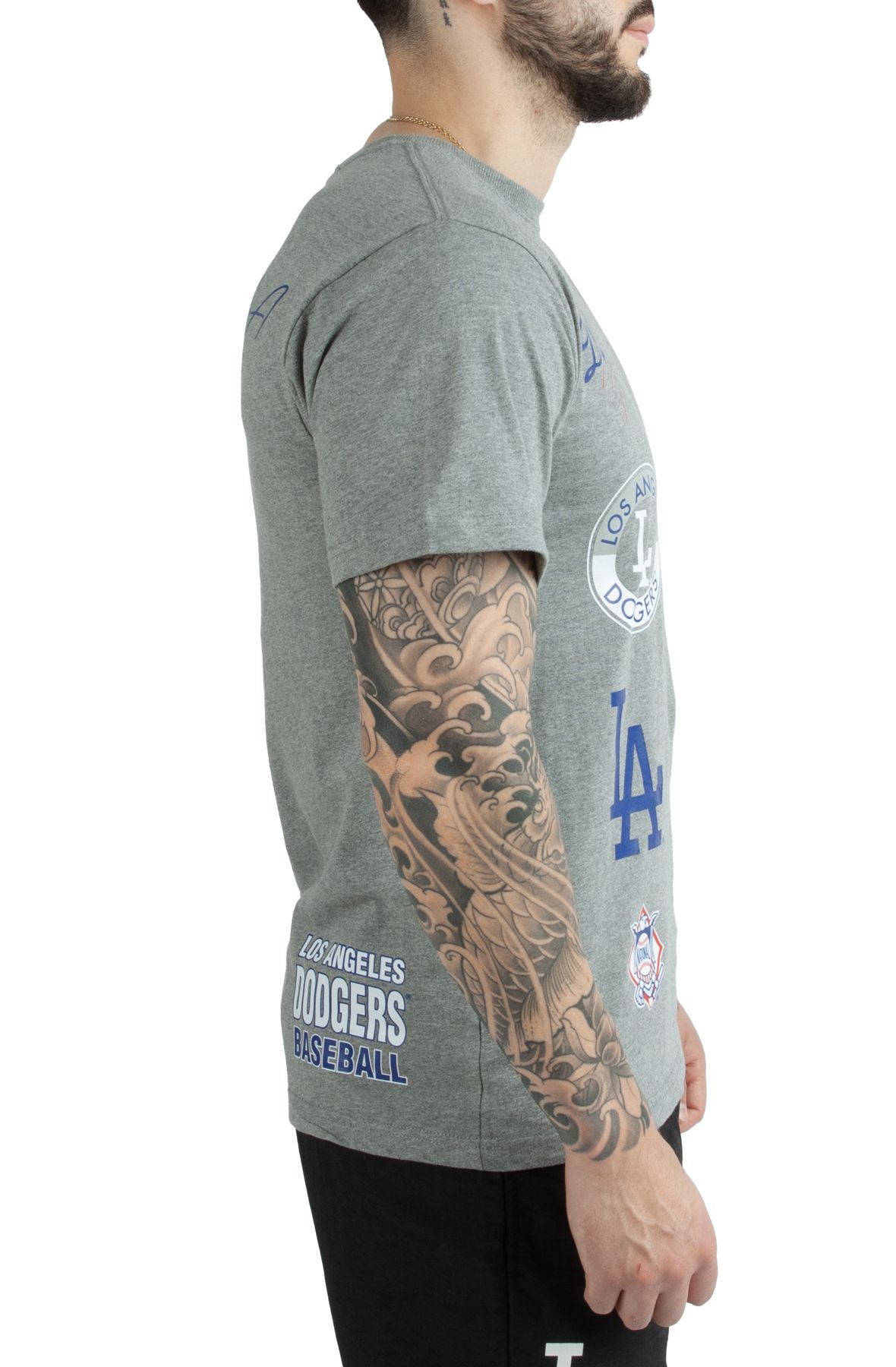 Mitchell & Ness Men's Gray Los Angeles Dodgers Jumbotron T-shirt