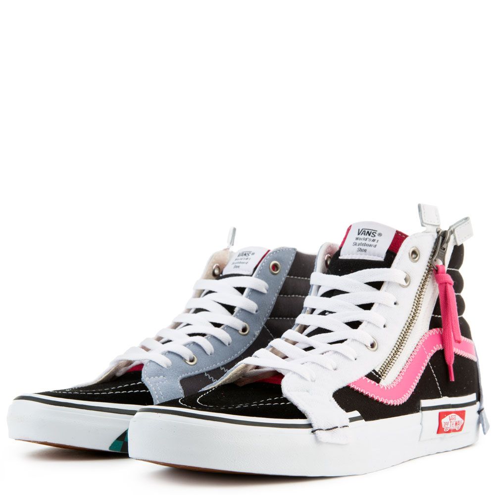 vans sk8 hi pink on feet