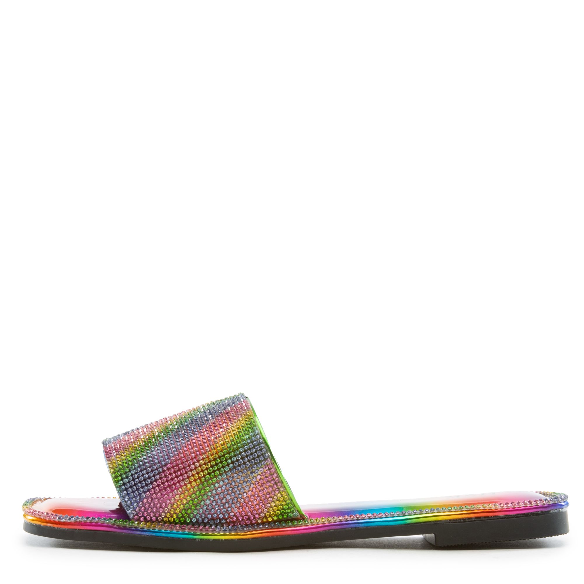 Rainbow rhinestone sandals deals