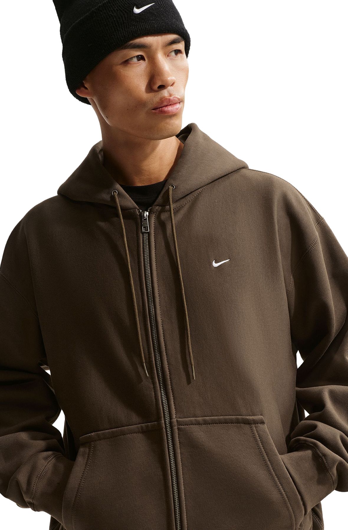 NIKE Solo Swoosh Full-Zip Fleece Hoodie HV1084 212 - Shiekh
