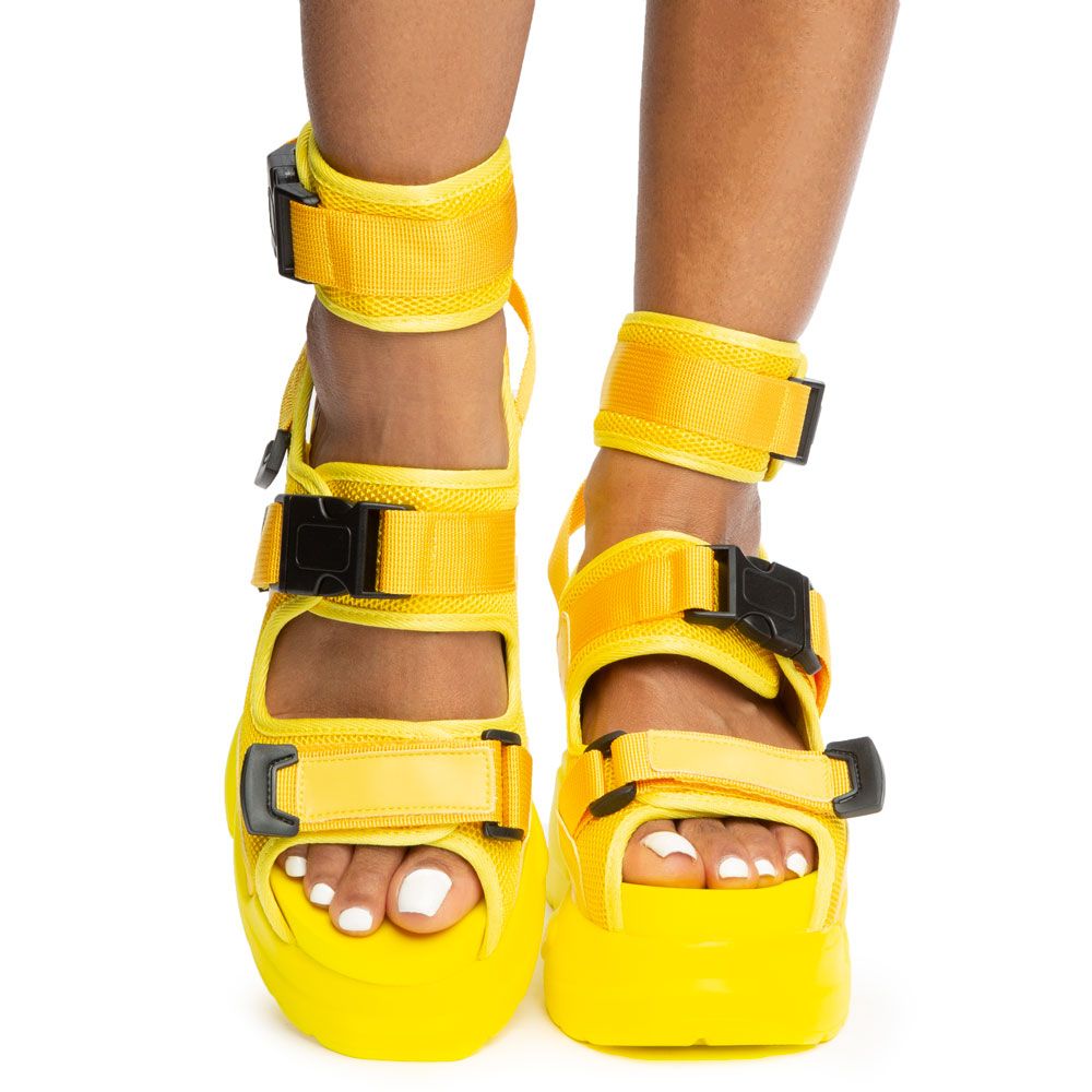 ANTHONY WANG Mulberry-01 Platform Sandals MULBERRY-01-YEL - Shiekh