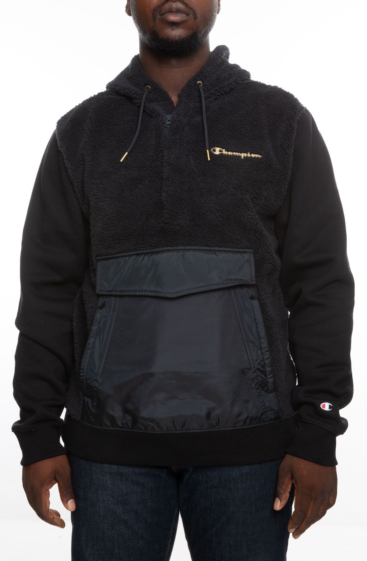 faux fur pullover hoodie