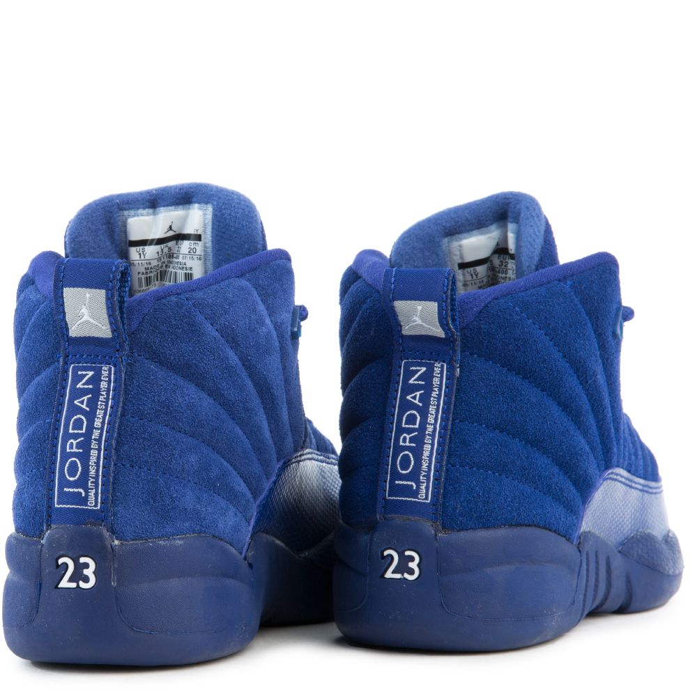 navy blue and white jordan 12s