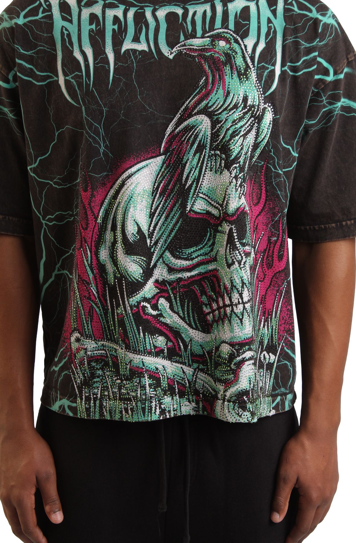 AFFLICTION Ghost T-Shirt A30853-BBLV - Shiekh