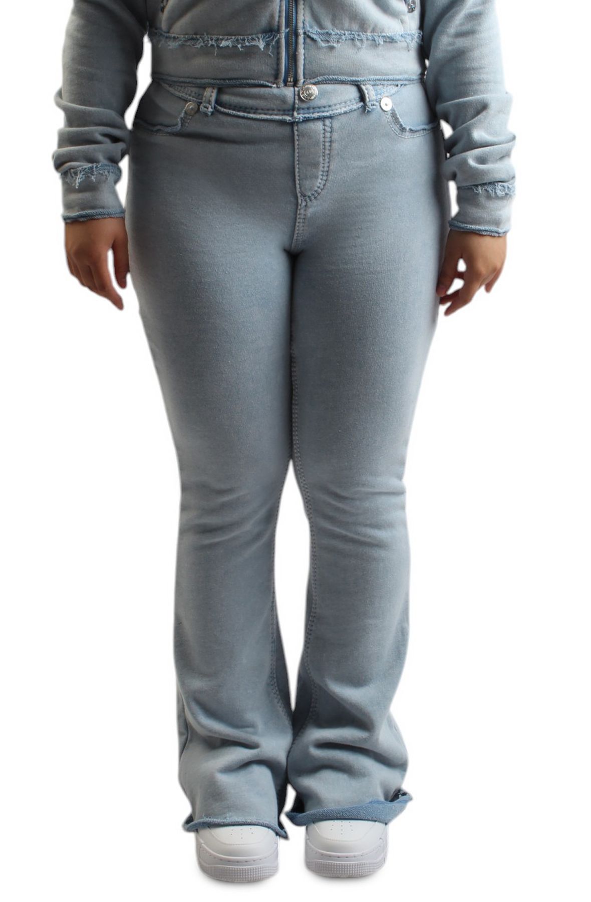 TRUE RELIGION WASHED BIG T RAW EDGE TRACK PANT 208713 - Shiekh