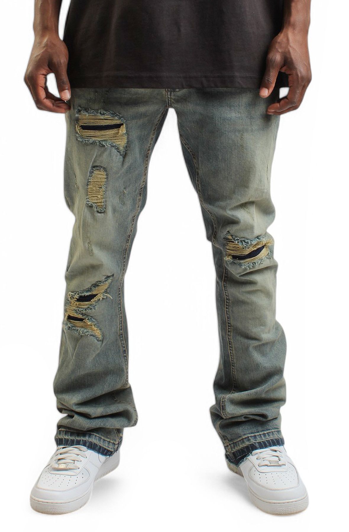 FBRK Alejandro Stacked Jean CR059-RUST - Shiekh