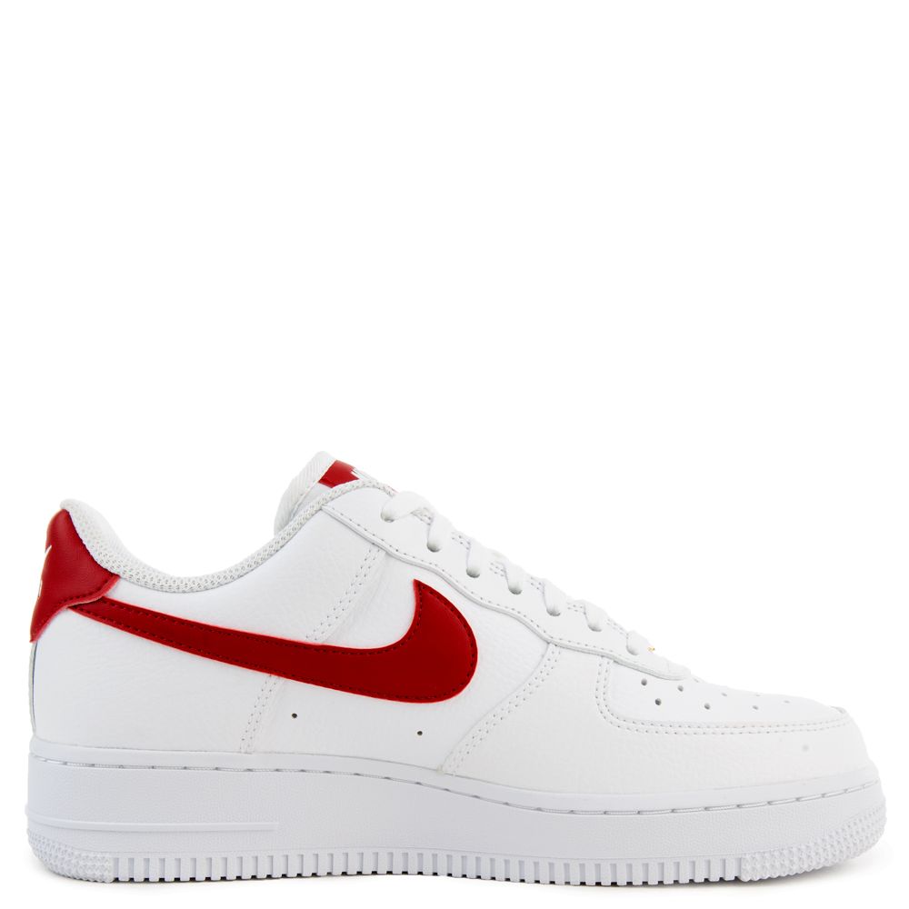 nike air force 1 07 trainers white gym red metallic gold