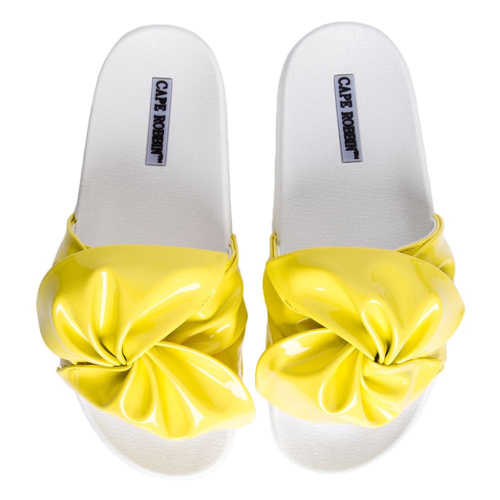 yellow slides womens