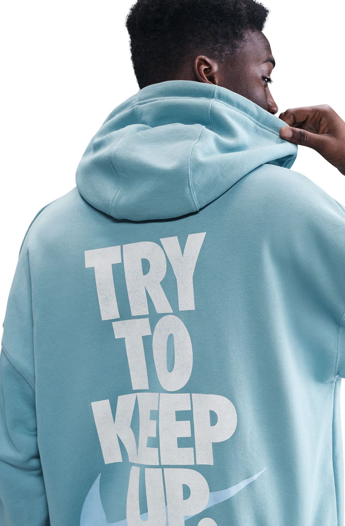 NIKE Oversized French Terry Pullover Hoodie IB8257 464 - Shiekh