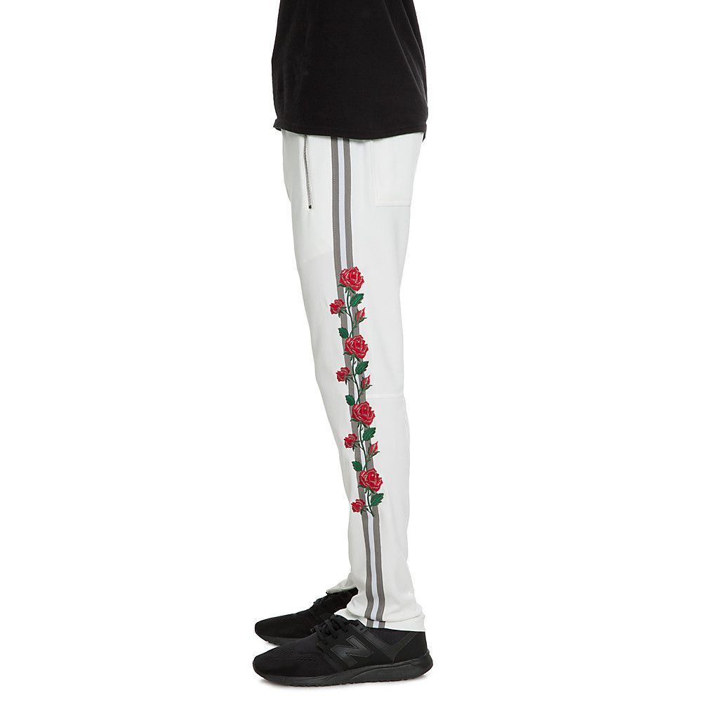 pants with roses on them