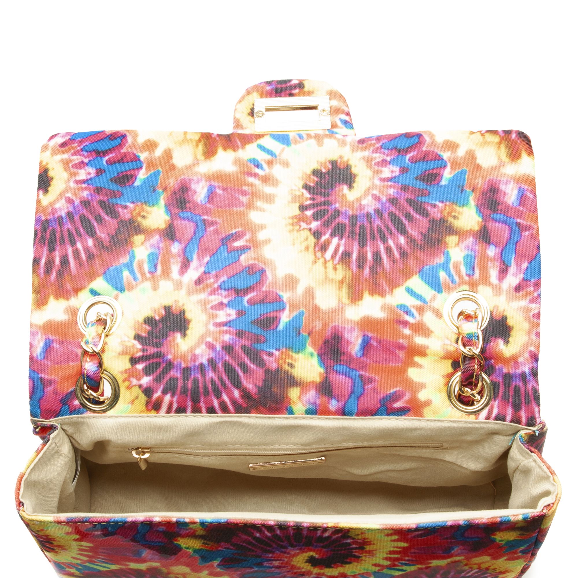 【COLOR iN ID】llic flower shoulder bag Medium Vintage 70's Hand Tooled Painted Brown Leather Flower