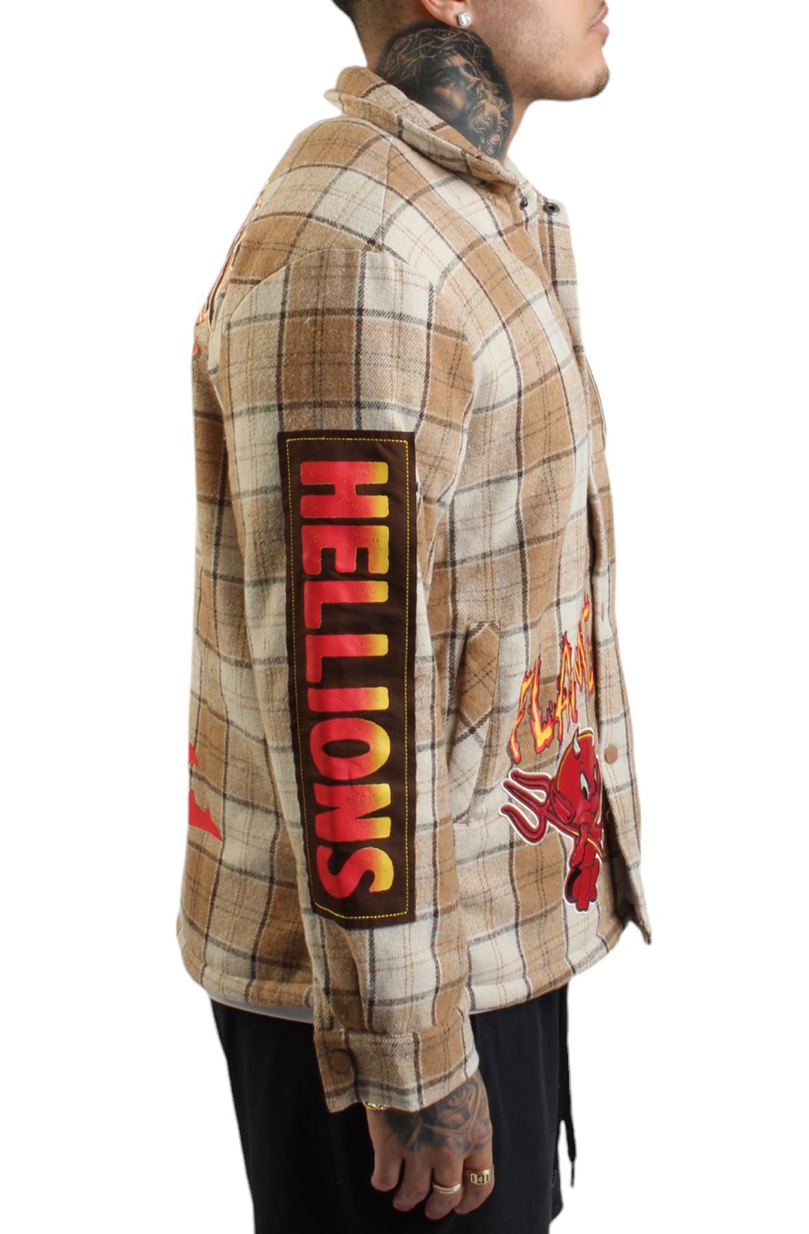 FBRK Fallen Angels Flannel Jacket 942-711KHA - Shiekh
