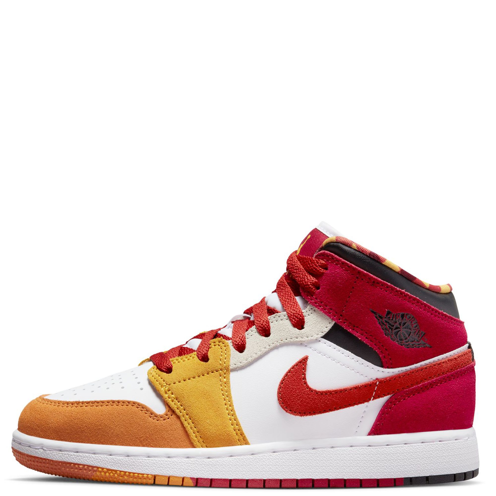 Red best sale gold jordans