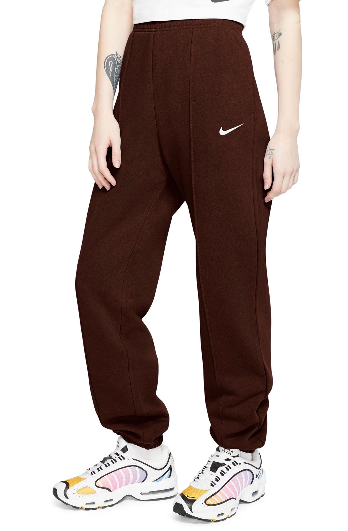 Nike Sports Wear Essential Fleece Brown Sweatpants