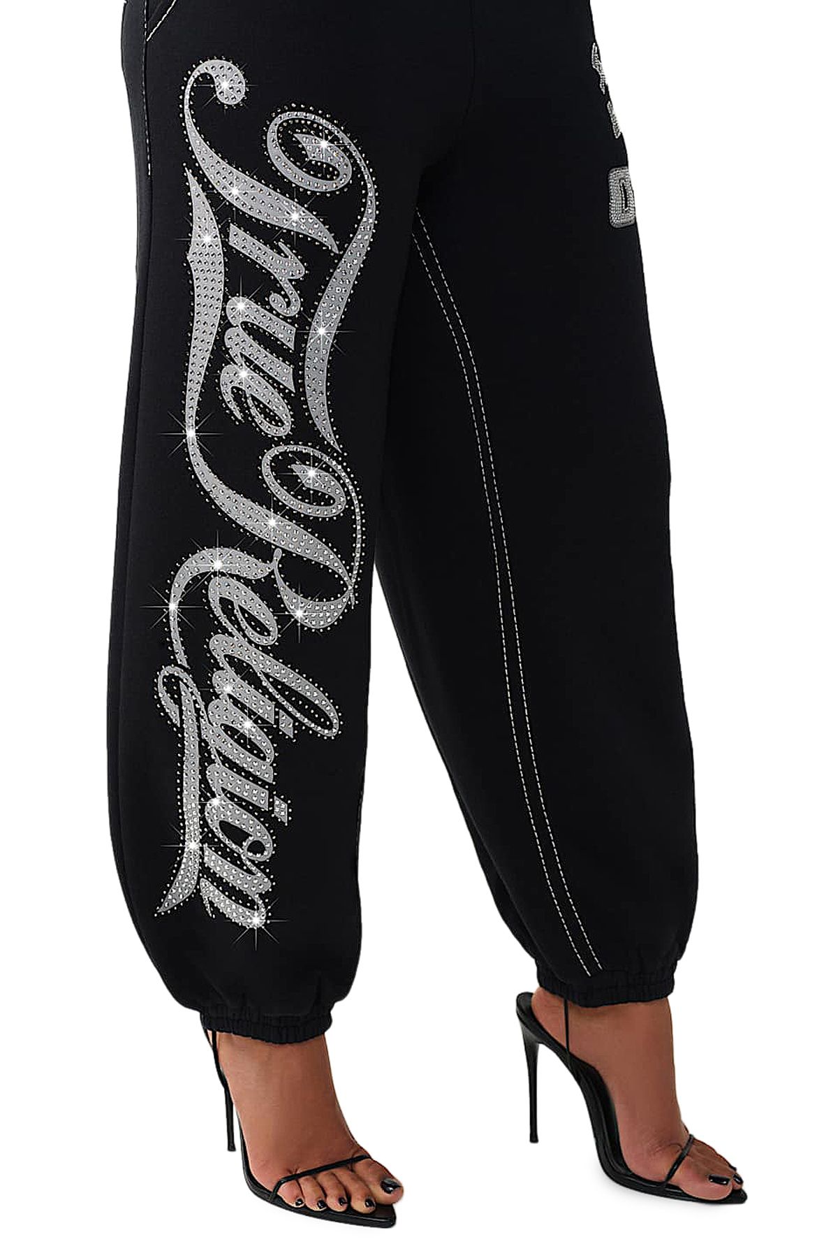 TRUE RELIGION Big T Crystal Baggy Joggers 209854-1001 - Shiekh