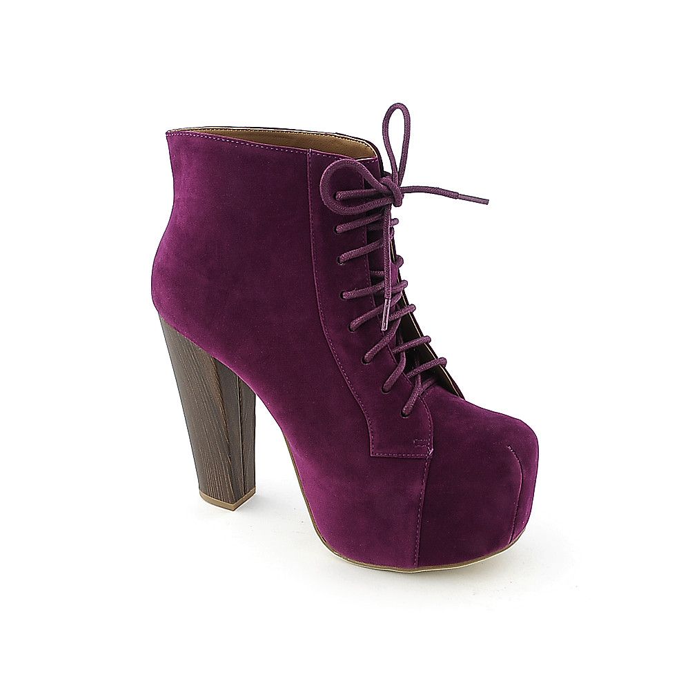 plum colored booties