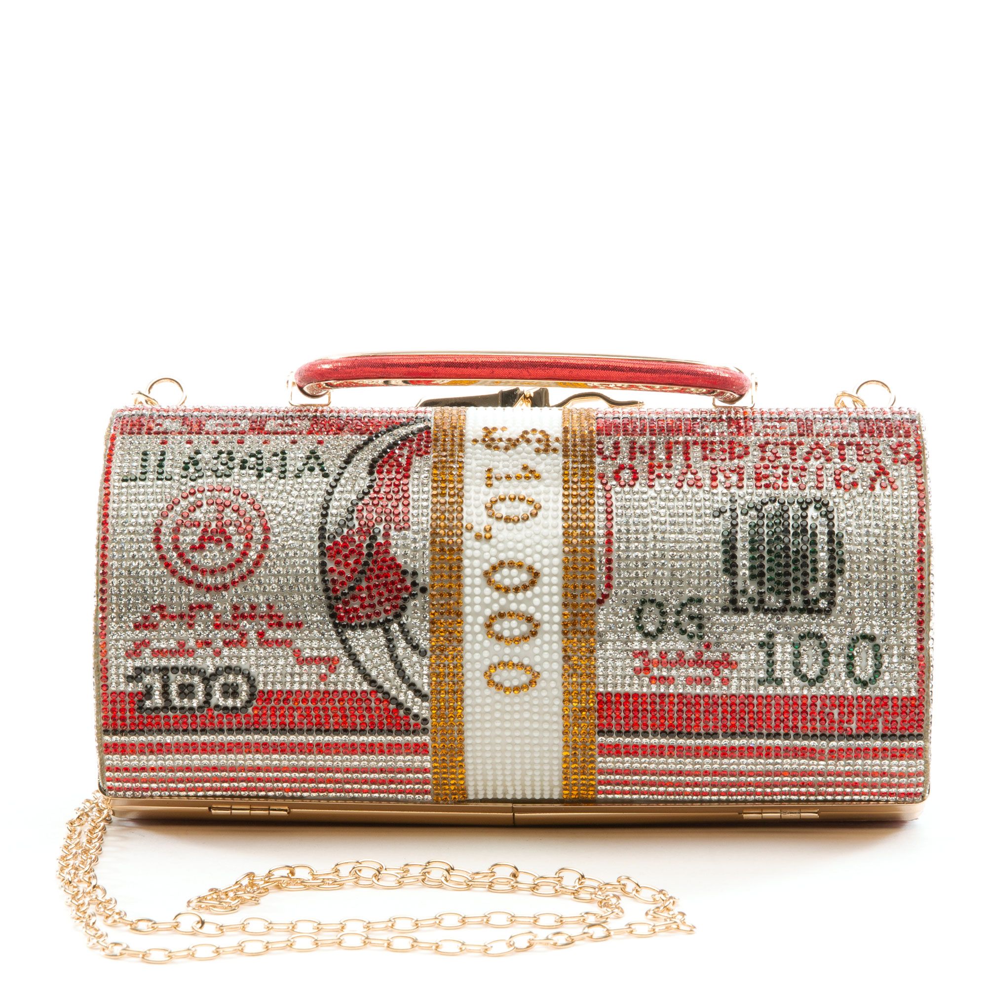 Rhinestone money online purse