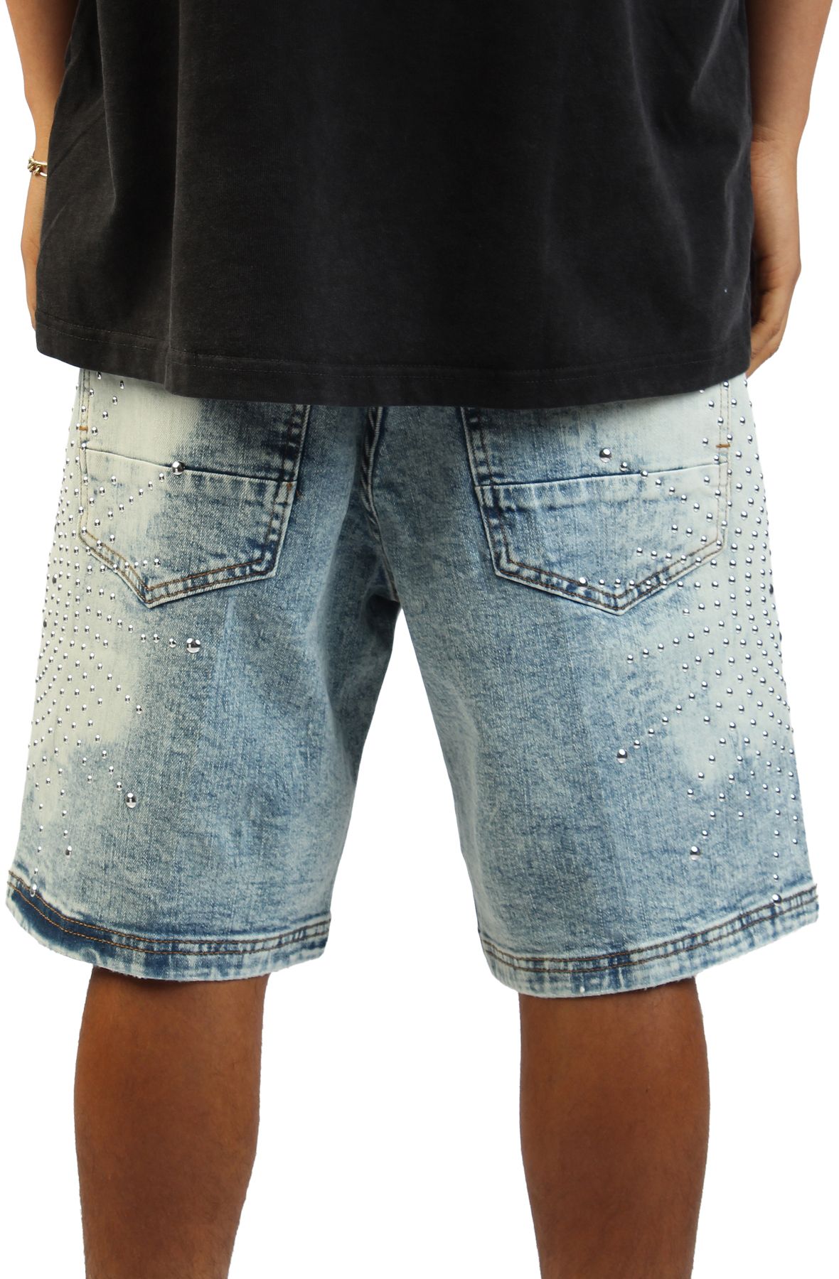 HUDSON Studded Burst Short 642-MEDIUMBLU - Shiekh