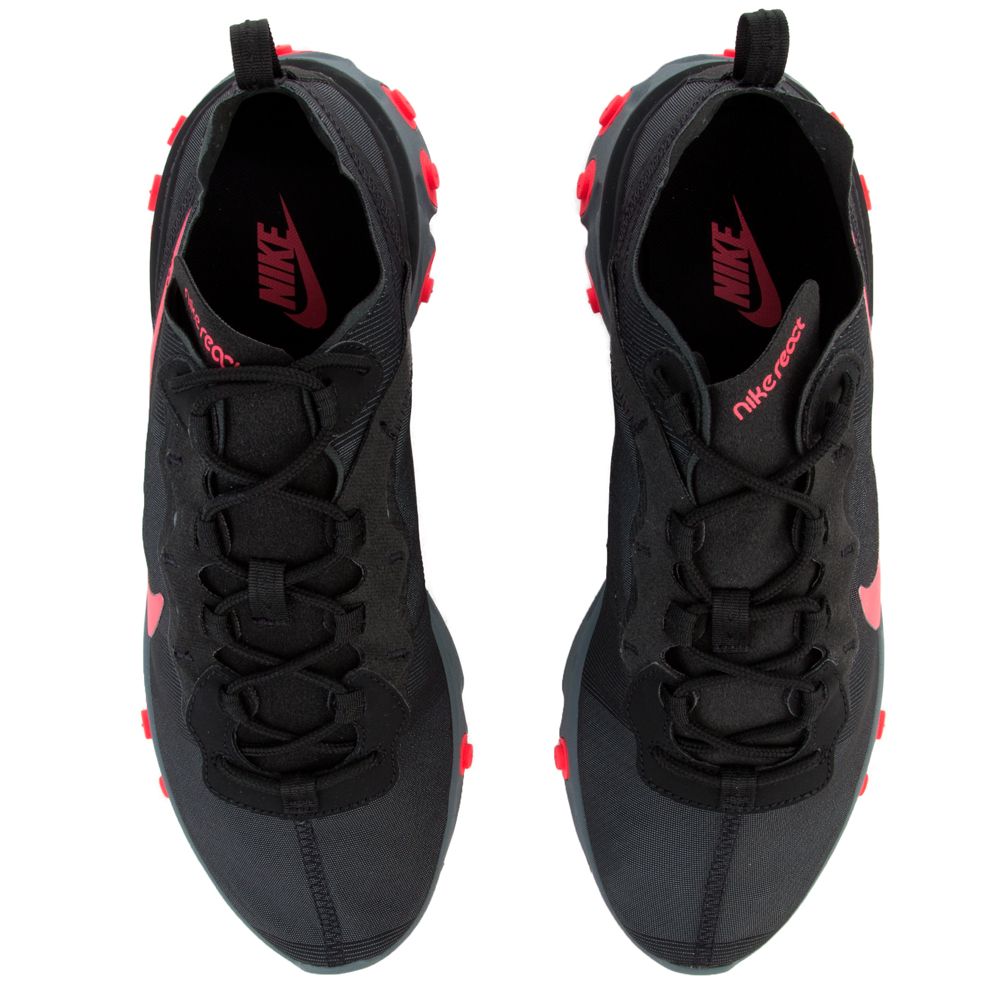 Nike react element 55 black solar red mens clearance