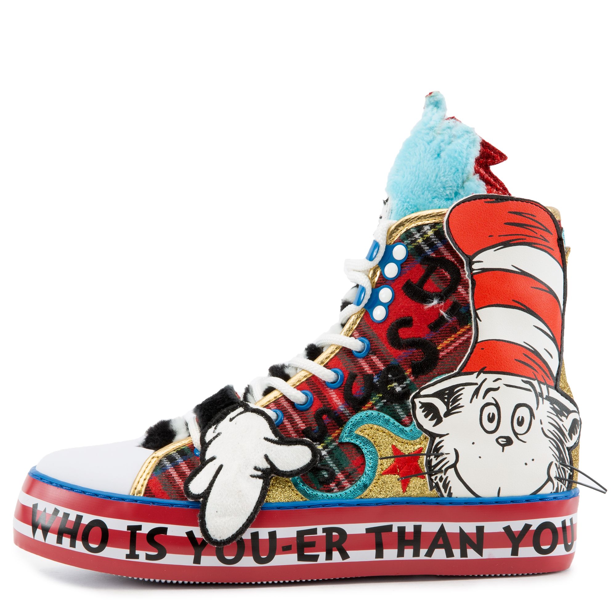 You-er Than You Dr Seuss Irregular Choice Cat In The Hat Boots Shoes 