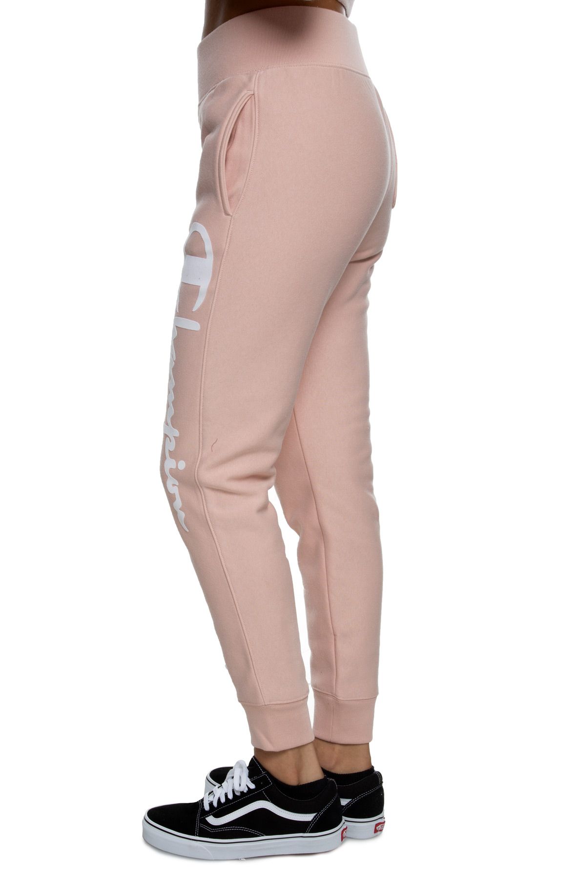 champion reverse weave joggers pink