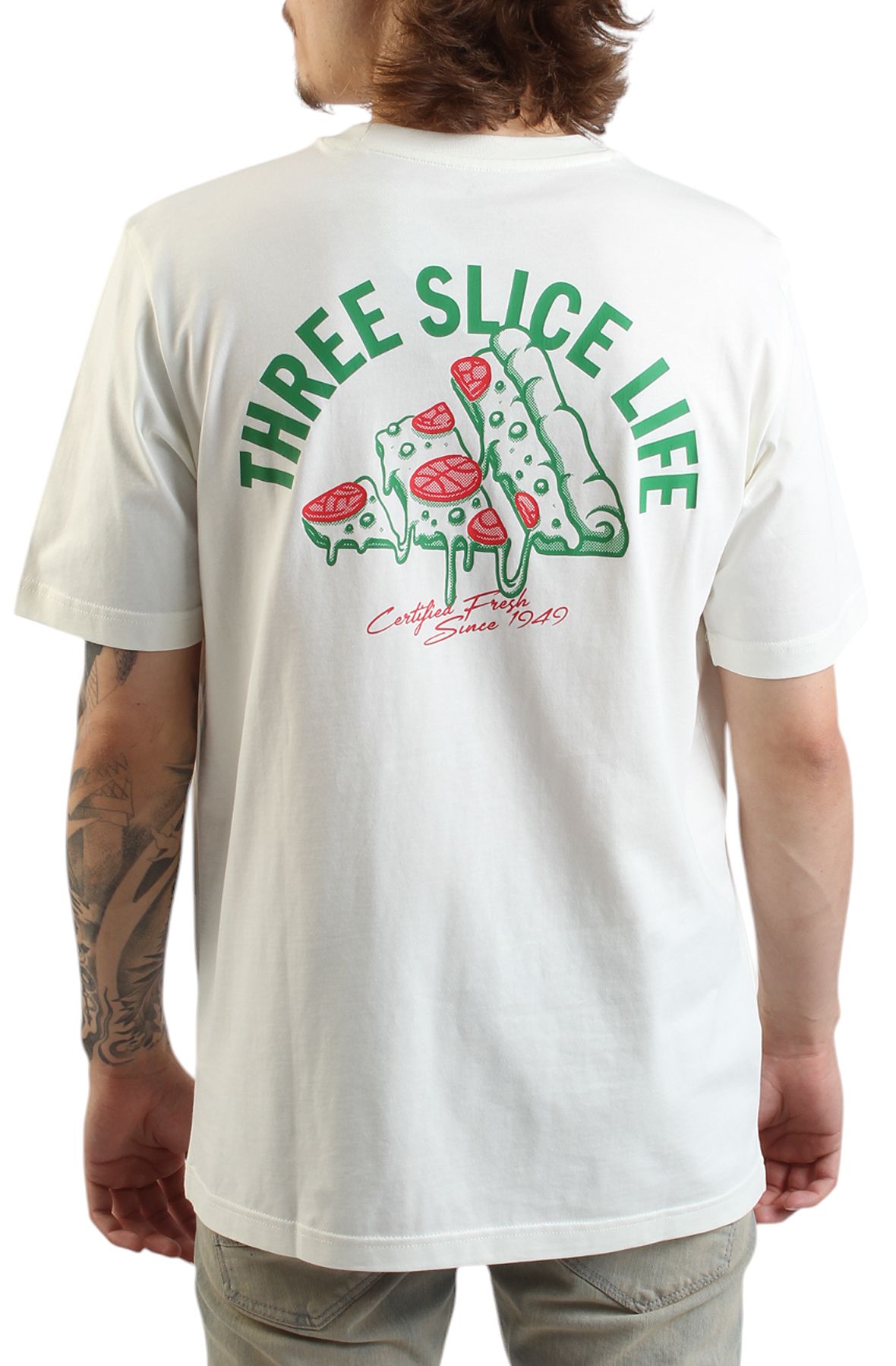 [MARKMxCORNER PIZZA JOINT]ROUND LOGO HALF T-SHIRTS★大人気★ Pizza MARKM(マークエム) Tシャツ・カットソー(メンズ) - 海外