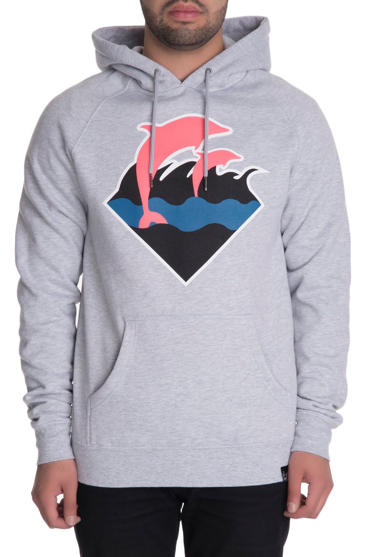 pink dolphin waves hoodie