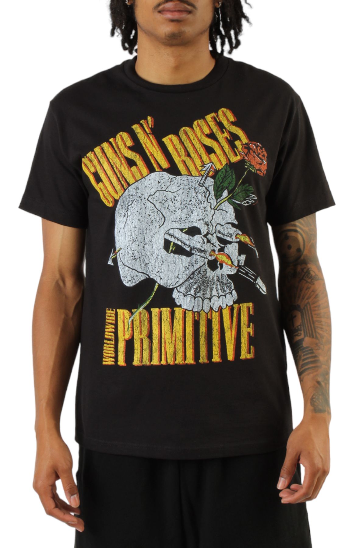 PRIMITIVE Guns N Roses Night Rain II Vintage Tee PAPFA2325-BLK - Shiekh
