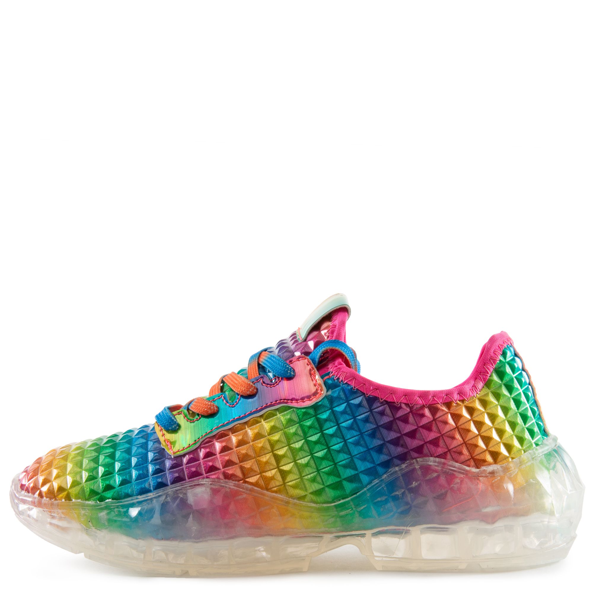Champion Kinna Retro Men\'s 11.5‎ M Multicolor Rainbow Lace Up Sneaker. Hoka One One Rincon 3 Rainbow Multicolor Lace Up Running  main image 3