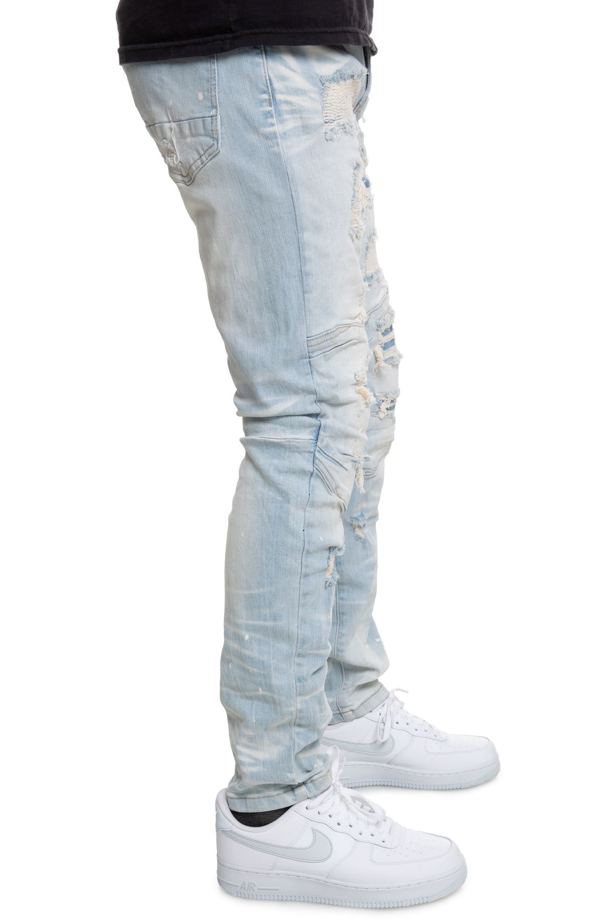 SMOKE RISE Miguel Knee Pad Jeans JP20132SPKLBL Shiekh