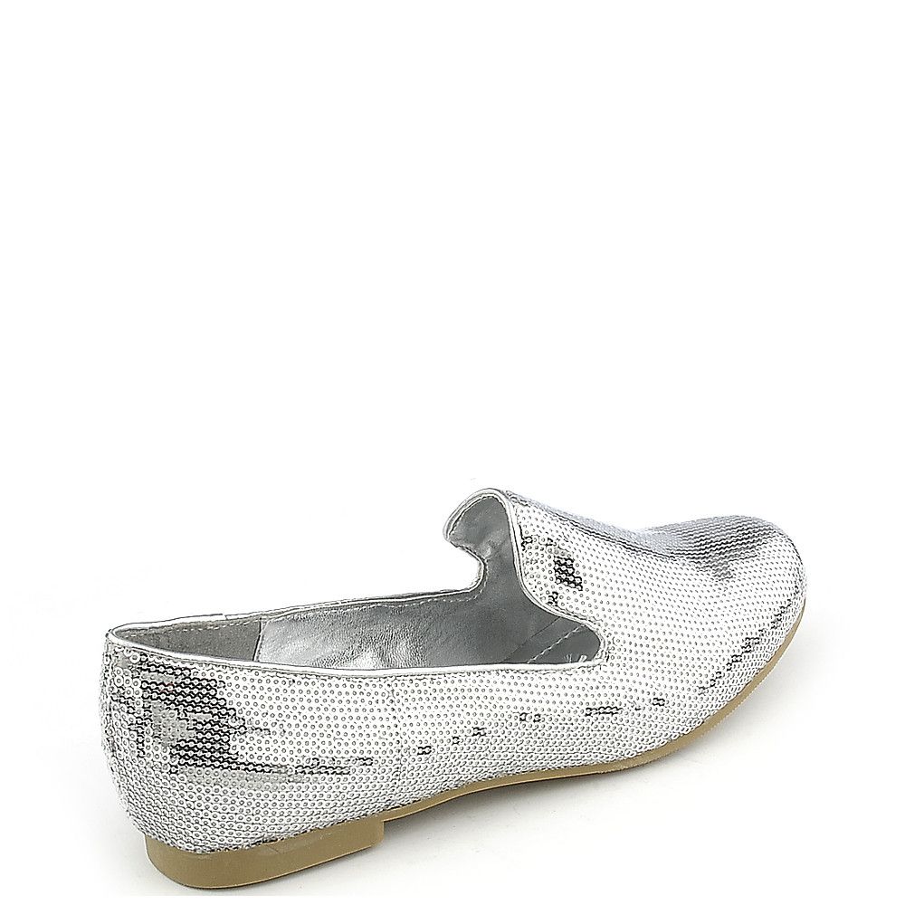 flat silver shoes size 8