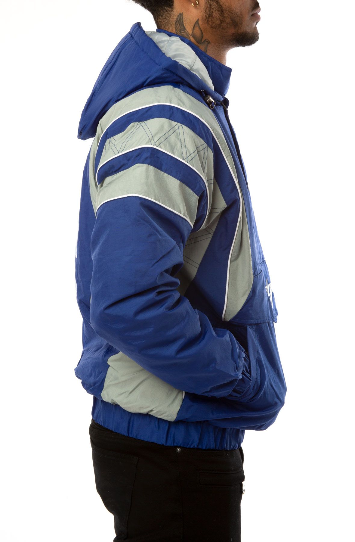 ⚾ Los Angeles LA Dodgers Blue Light Jacket Pullover Wind Breaker Adult  Medium ⚾