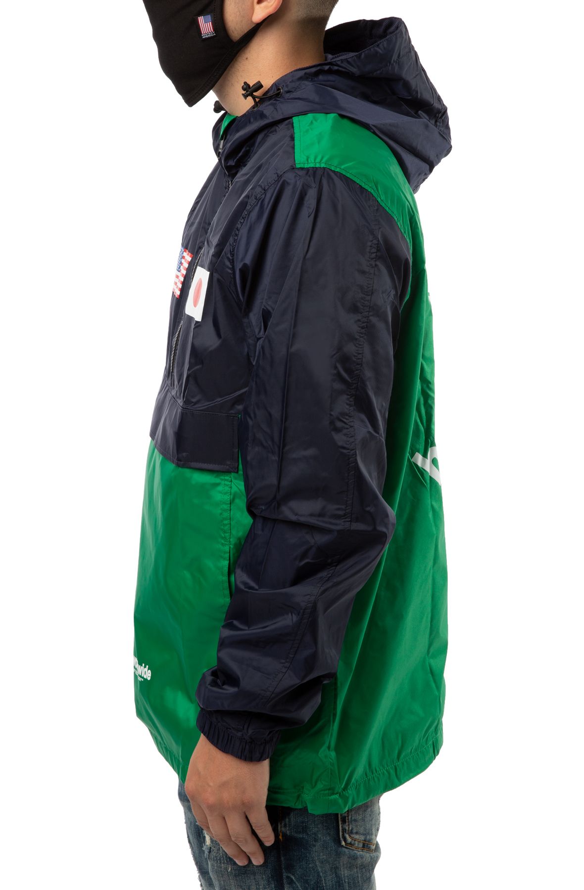 HUF Flags Anorak Jacket JK00274-NAVY - Shiekh